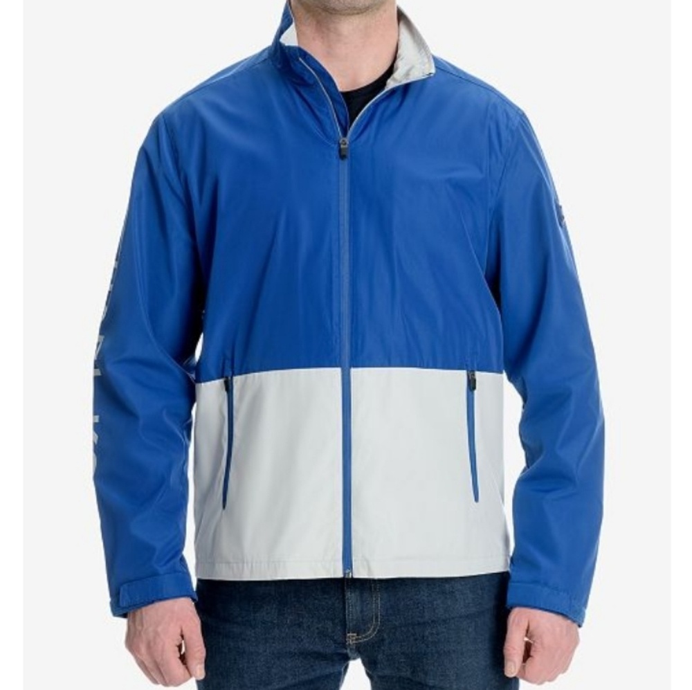 Colorblocked Logo Print WindSlicker Jacket